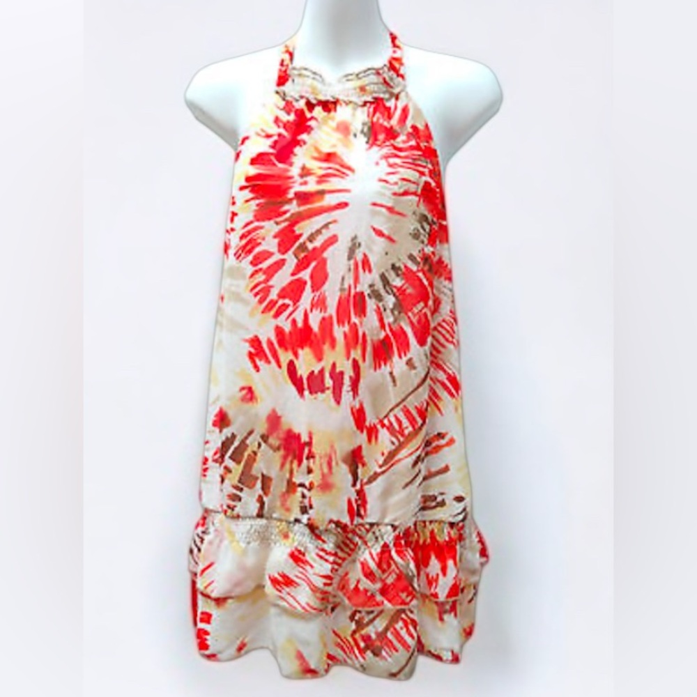 NWT ALYX || Woman’s Brighten Up open back ruffled chiffon lined halter top Sz S